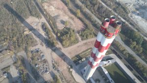 modernizacja żelbetowego komina w Zakładzie Wytwarzania Nowa